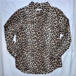 Equipment Femme Slim Signature Silk Blouse - Leopard Print
Size: M